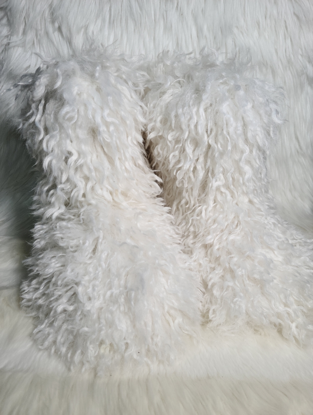 SKIMS Faux Fur Shaggy Boot Marble Women 8.5 / 39 NEW